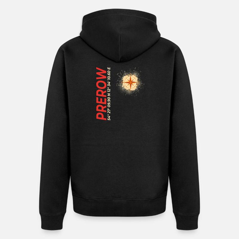 Prerow - Unisex Premium Bio Zip Hoodie - Schwarz