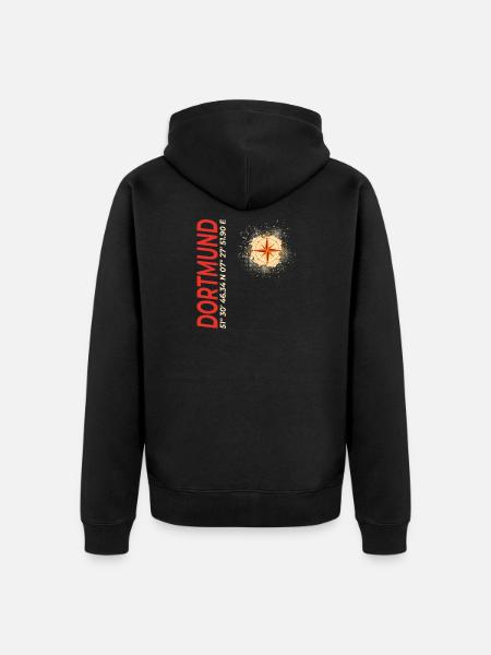 Dortmund - Unisex Premium Bio Zip Hoodie - Schwarz