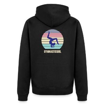 Gymnaste Gymnastique Équilibre sur les mains Gymnastique Acrobatie - Veste à capuche bio Premium Unisexe - noir - Dos - Nico (187cm)