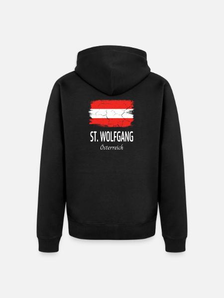 St. Wolfgang - Unisex Premium Organic Zip Hoodie - black