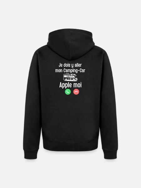 Motorhome Apple me - Unisex Premium Organic Zip Hoodie - black