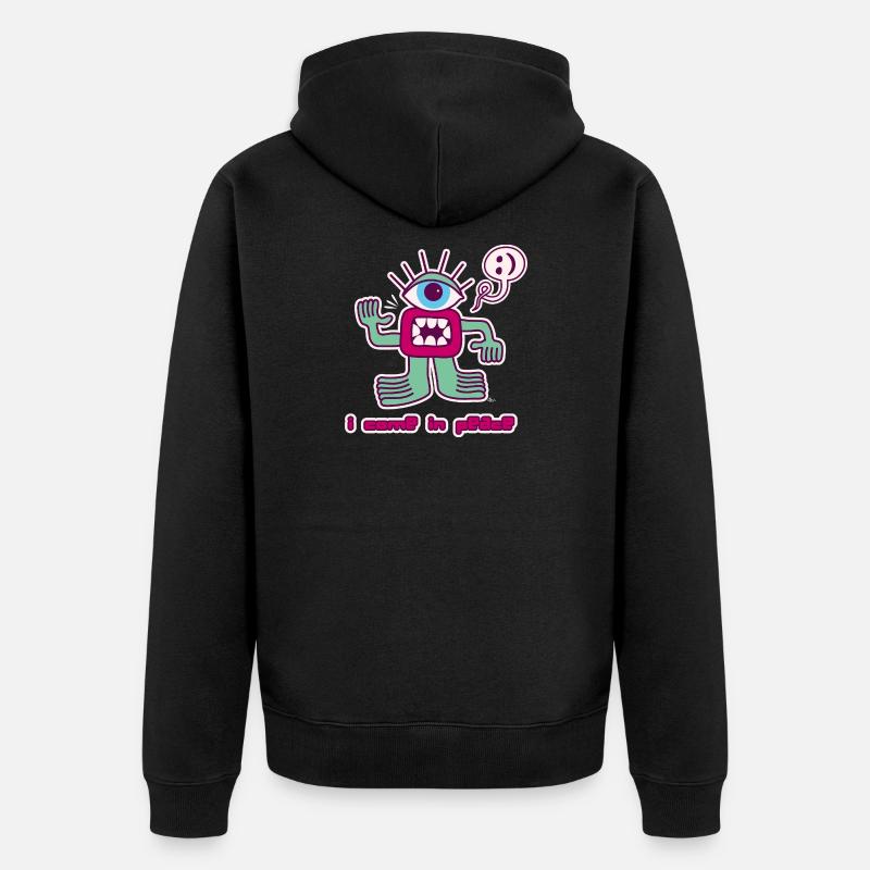 alien - Veste à capuche bio Premium Unisexe - noir