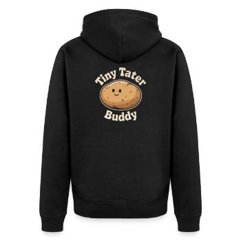 Petit Tater Buddy - Patate - Veste à capuche bio Premium Unisexe - noir - Dos - Nico (187cm)