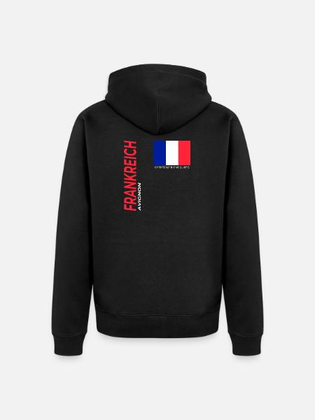 Avignon - Unisex Premium Bio Zip Hoodie - Schwarz