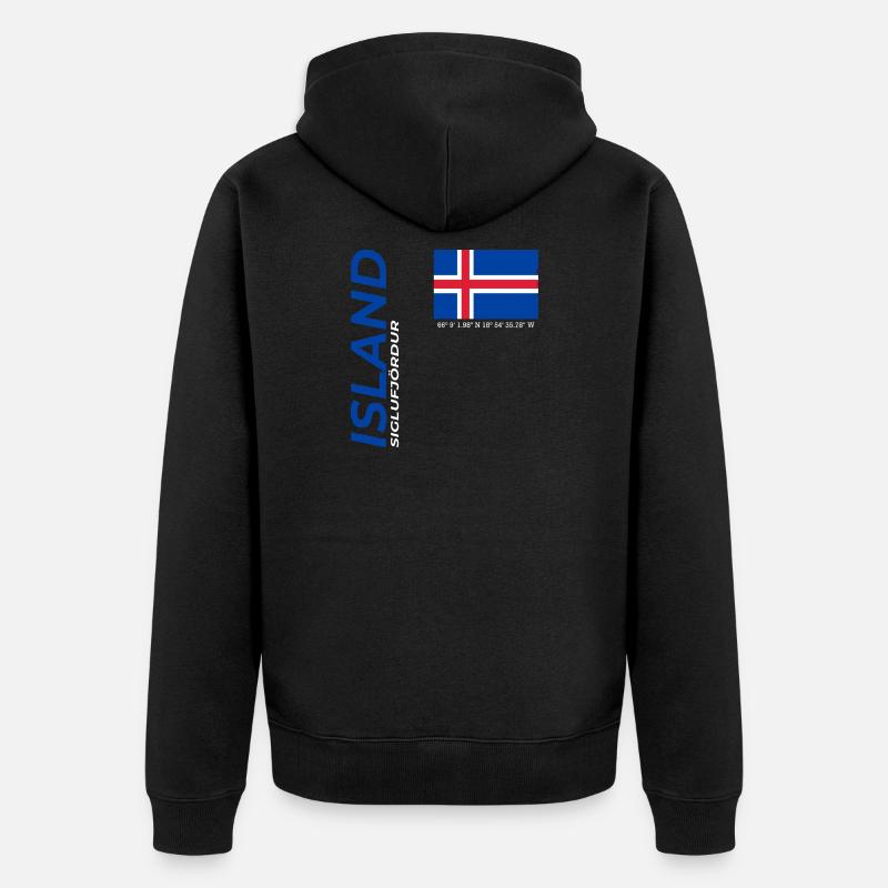 Siglufjördur - Veste à capuche bio Premium Unisexe - noir