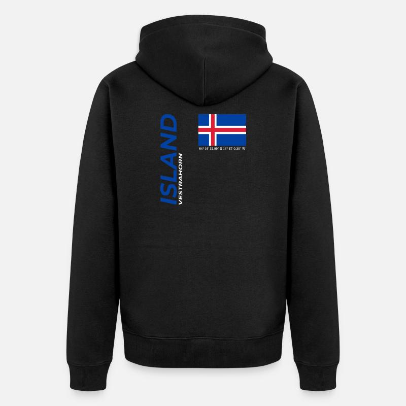 Vestrahorn - Veste à capuche bio Premium Unisexe - noir