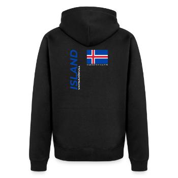 Vatnajökull - Veste à capuche bio Premium Unisexe - noir - Dos - Nico (187cm)