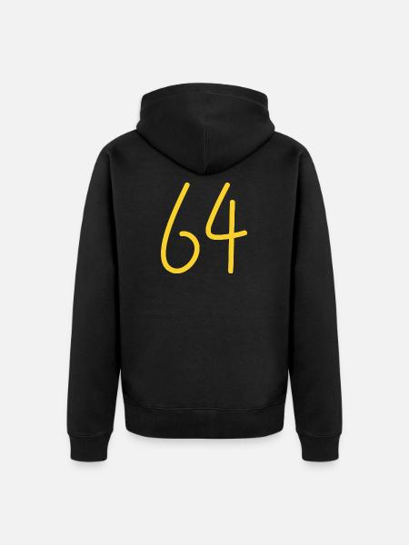 64 - Veste à capuche bio Premium Unisexe - noir