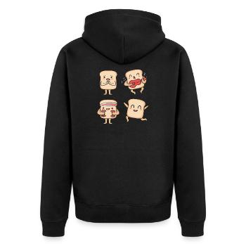 Baker Baker Baking - Unisex Premium Organic Zip Hoodie - black - Back - Nico (187cm)