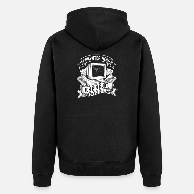 I'm a Root Computer Nerd - Unisex Premium Organic Zip Hoodie - black