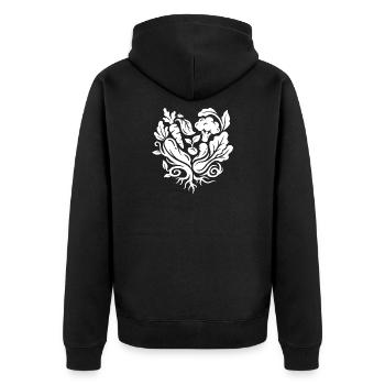 Cœur de légumes pour les amateurs de légumes - Veste à capuche bio Premium Unisexe - noir - Dos - Nico (187cm)