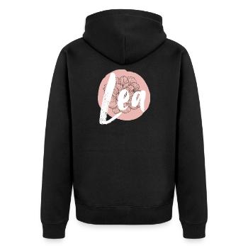 Marie Mädchenname Baby Shower Baby Girl Name - Unisex Premium Bio Zip Hoodie - Schwarz - Hinten - Nico (187cm)