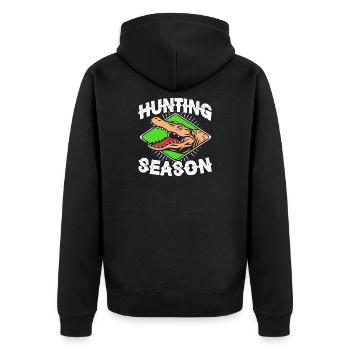 Crocodile Hunting - Unisex Premium Organic Zip Hoodie - black - Back - Nico (187cm)