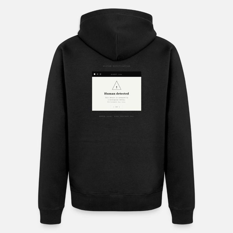 HUMAN DETECTED - Veste à capuche bio Premium Unisexe - noir