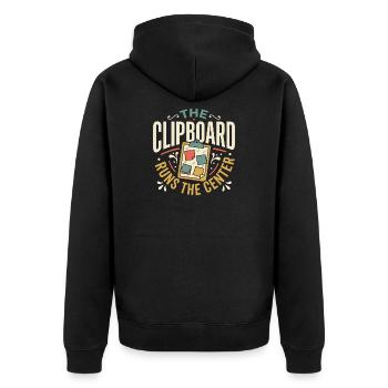 Head of the daycare center, head of the preschool - Unisex Premium Organic Zip Hoodie - black - Back - Nico (187cm)