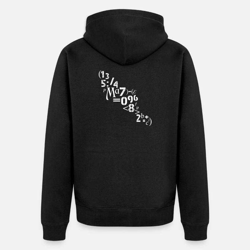 Mathematiker Lehrer Zahlen Zeichen Analyst - Unisex Premium Bio Zip Hoodie - Schwarz