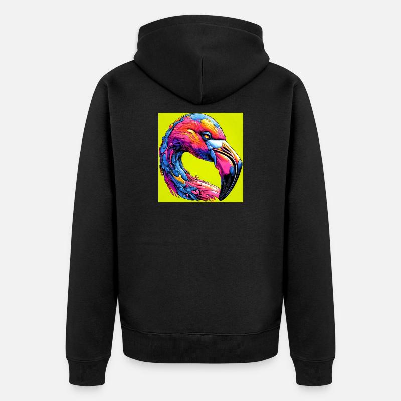 Flamant - Veste à capuche bio Premium Unisexe - noir