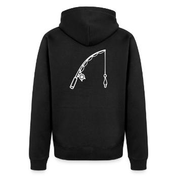 Pêche Pêche blanche Pêche Pêche Cadeau - Veste à capuche bio Premium Unisexe - noir - Dos - Nico (187cm)