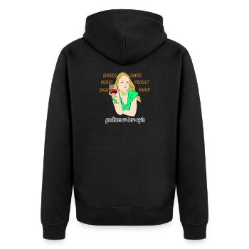 Vive un nouveau départ Happy Days Cheers Santé - Veste à capuche bio Premium Unisexe - noir - Dos - Nico (187cm)