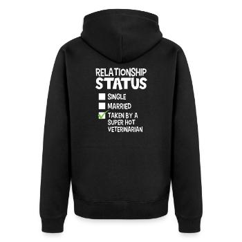 Drôle son et son idée de cadeau vétérinaire - Veste à capuche bio Premium Unisexe - noir - Dos - Nico (187cm)