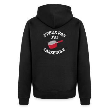 réforme des retraites, injustice, anarchie - Veste à capuche bio Premium Unisexe - noir - Dos - Nico (187cm)