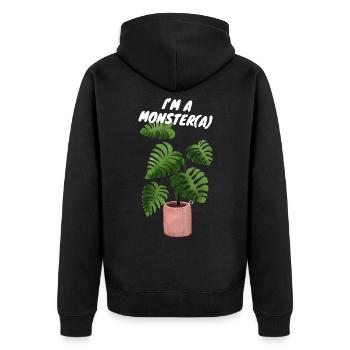 MONSTERA MONSTER PLANT - Veste à capuche bio Premium Unisexe - noir - Dos - Nico (187cm)