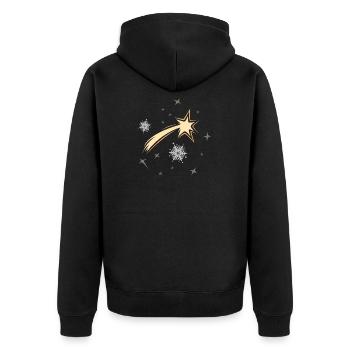 Noël étoiles filantes étoile neige symbole Noël - Veste à capuche bio Premium Unisexe - noir - Dos - Nico (187cm)