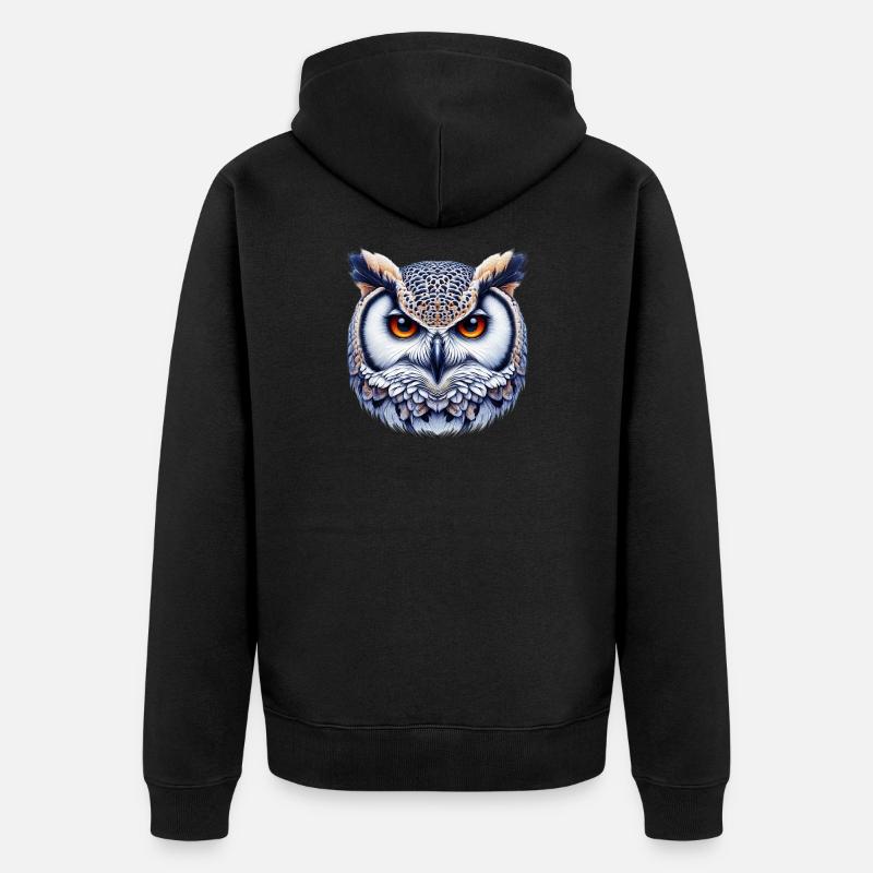 Hibou - Veste à capuche bio Premium Unisexe - noir
