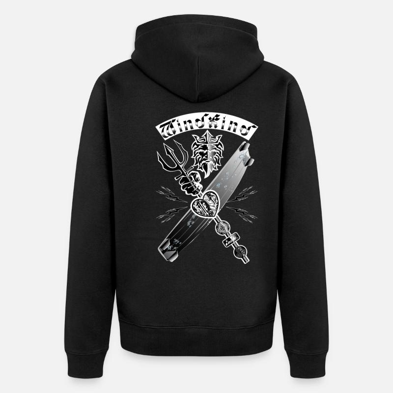 Dieu du kitesurf - Veste à capuche bio Premium Unisexe - noir