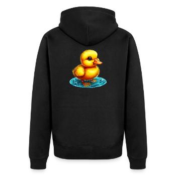 Caneton Canard Canard Canard - Veste à capuche bio Premium Unisexe - noir - Dos - Nico (187cm)