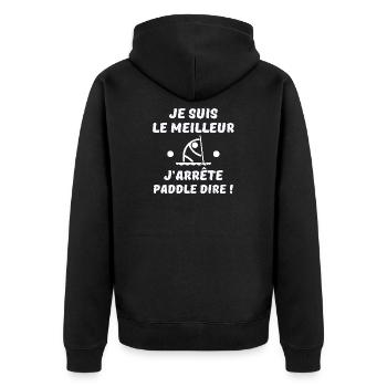 paddle, fan de paddle, pagayer - Veste à capuche bio Premium Unisexe - noir - Dos - Nico (187cm)