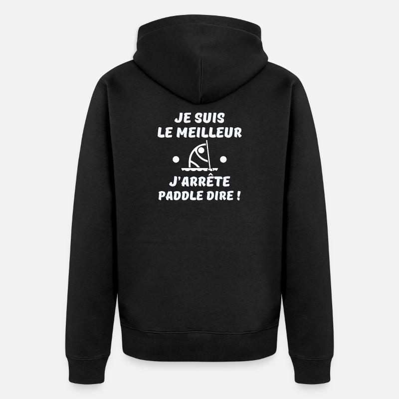 paddle, fan de paddle, pagayer - Veste à capuche bio Premium Unisexe - noir