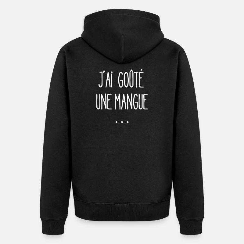 j'ai goûté une mangue - Veste à capuche bio Premium Unisexe - noir
