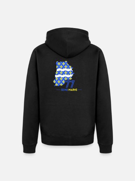 Seine et Marne 77 - Unisex Premium Organic Zip Hoodie - black