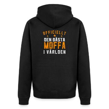 OFFICIELLEMENT LE MEILLEUR MOFFA DU MONDE - Veste à capuche bio Premium Unisexe - noir - Dos - Nico (187cm)