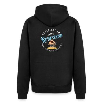 Officiellement retraité – Motif drôle de retraité - Veste à capuche bio Premium Unisexe - noir - Dos - Nico (187cm)