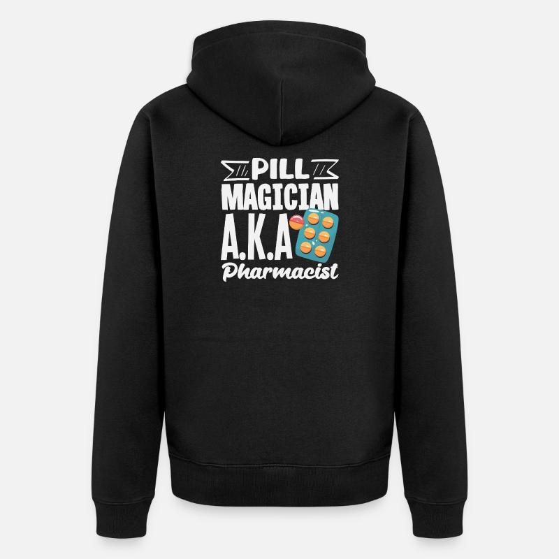 Apotheker Pharmazeutisch-technischer - Unisex Premium Bio Zip Hoodie - Schwarz