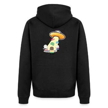 UFO House Squad - Unisex Premium Organic Zip Hoodie - black - Back - Nico (187cm)