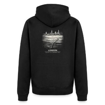 London Geology City - Veste à capuche bio Premium Unisexe - noir - Dos - Nico (187cm)