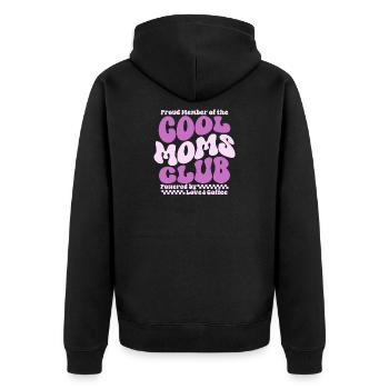 Cadeau des mamans pour la fête des mères - Club des mamans cool - Veste à capuche bio Premium Unisexe - noir - Dos - Nico (187cm)