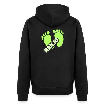 Cadeau pour Hanjo - Veste à capuche bio Premium Unisexe - noir - Dos - Nico (187cm)