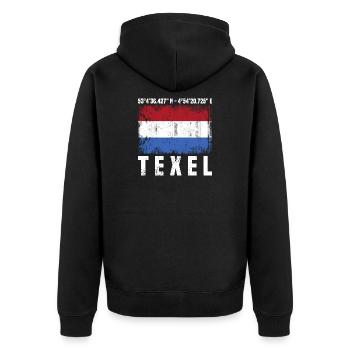 Coordonnées de Texel - Veste à capuche bio Premium Unisexe - noir - Dos - Nico (187cm)