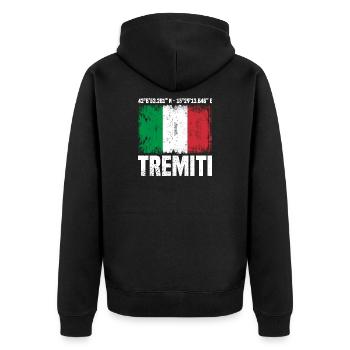 Coordonnées Tremiti - Veste à capuche bio Premium Unisexe - noir - Dos - Nico (187cm)