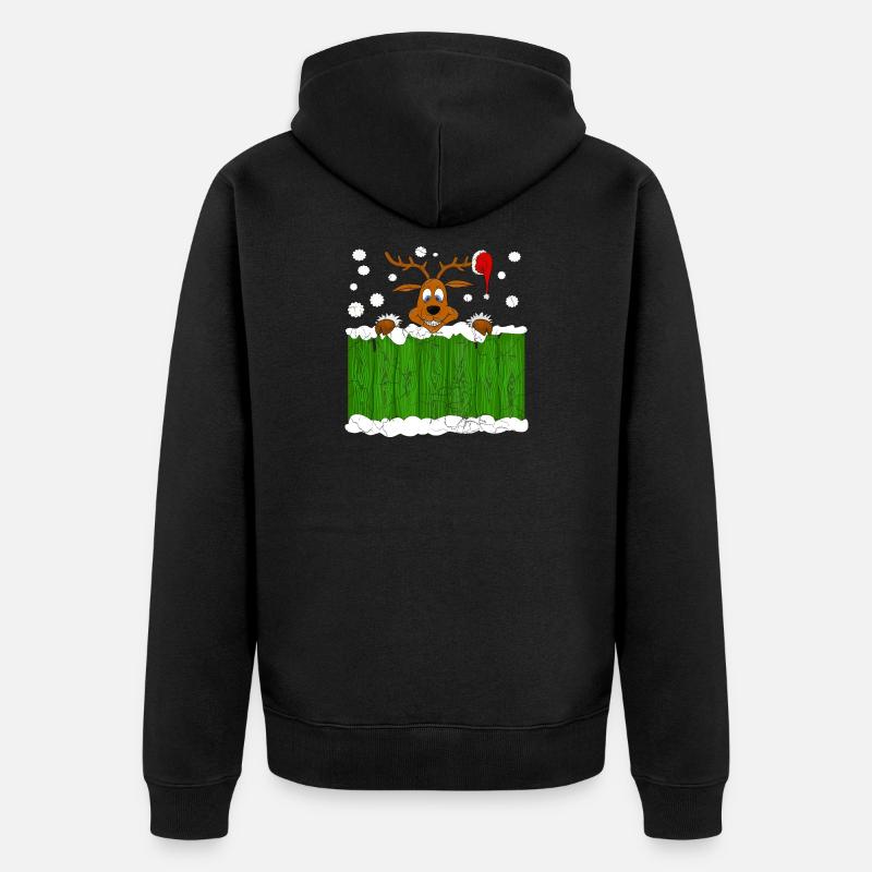 Rennes de Noël - Veste à capuche bio Premium Unisexe - noir