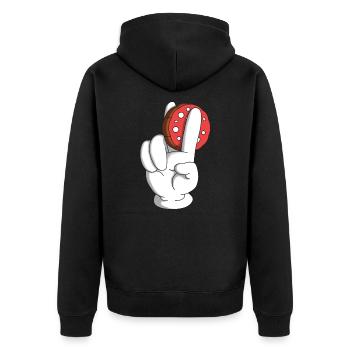 Salami souvent 2 doigts - Veste à capuche bio Premium Unisexe - noir - Dos - Nico (187cm)
