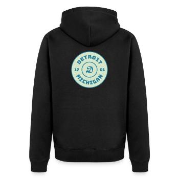 Detroit - Veste à capuche bio Premium Unisexe - noir - Dos - Nico (187cm)