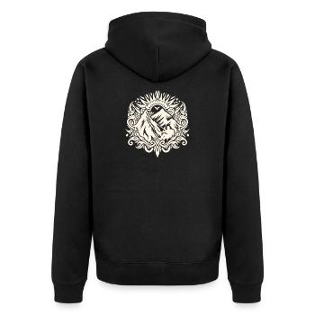 L’amour de la montagne - Veste à capuche bio Premium Unisexe - noir - Dos - Nico (187cm)