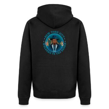 Ville de New York - Veste à capuche bio Premium Unisexe - noir - Dos - Nico (187cm)