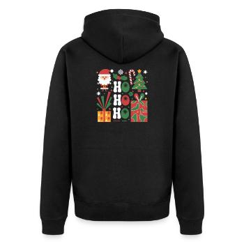 Ensemble d’icônes de Noël festif pour vêtements - Veste à capuche bio Premium Unisexe - noir - Dos - Nico (187cm)