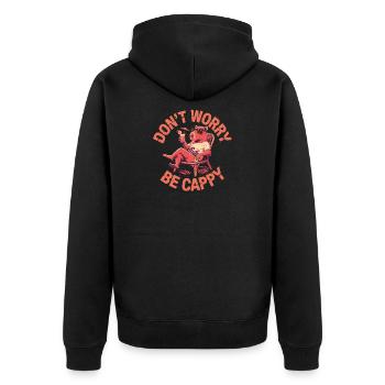 Capybara Cochon d’Inde Capybara - Veste à capuche bio Premium Unisexe - noir - Dos - Nico (187cm)